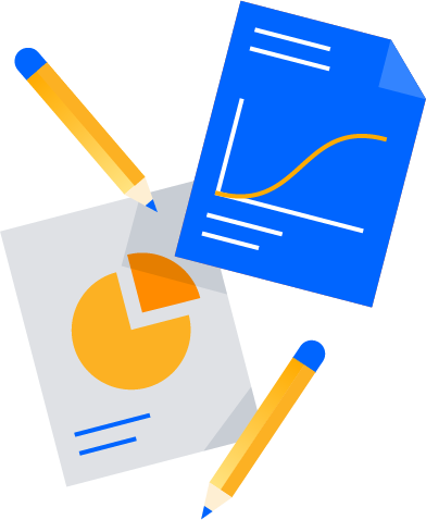 Charts and pencils